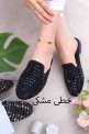 کفش-صندل-زنانه-جلو-بسته-گوچی-نگینی